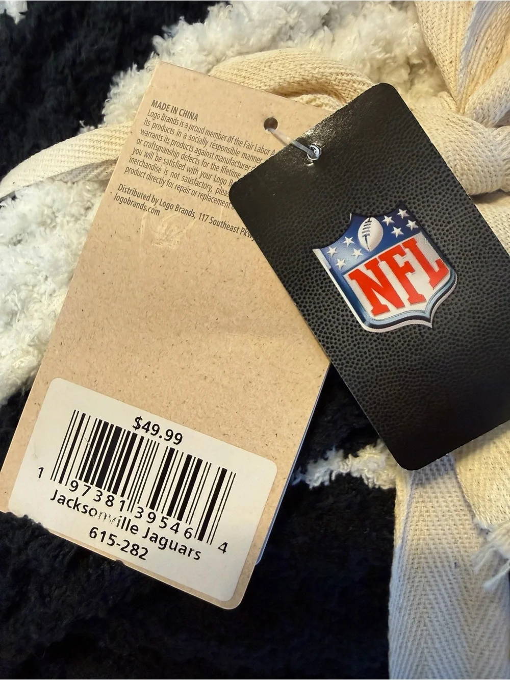 Logo Brands NFL Jacksonville Jaguars Cable Knit Throw Blanket (Size 50